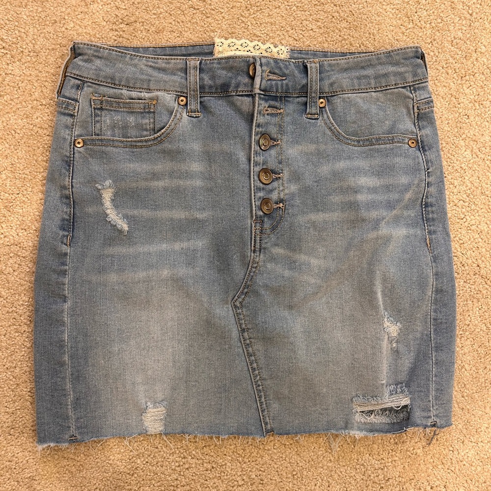 Altar’d State Denim Button-Up Skirt